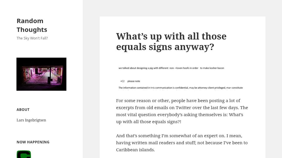 Screenshot of lars.ingebrigtsen.no: What's up with all those equals signs anyway?