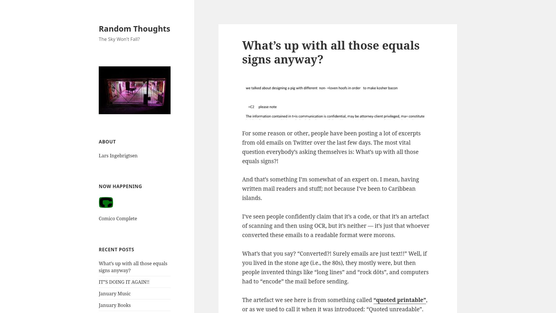 Screenshot of lars.ingebrigtsen.no: What's up with all those equals signs anyway?