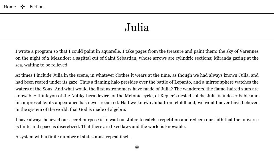 Screenshot of borretti.me: Julia