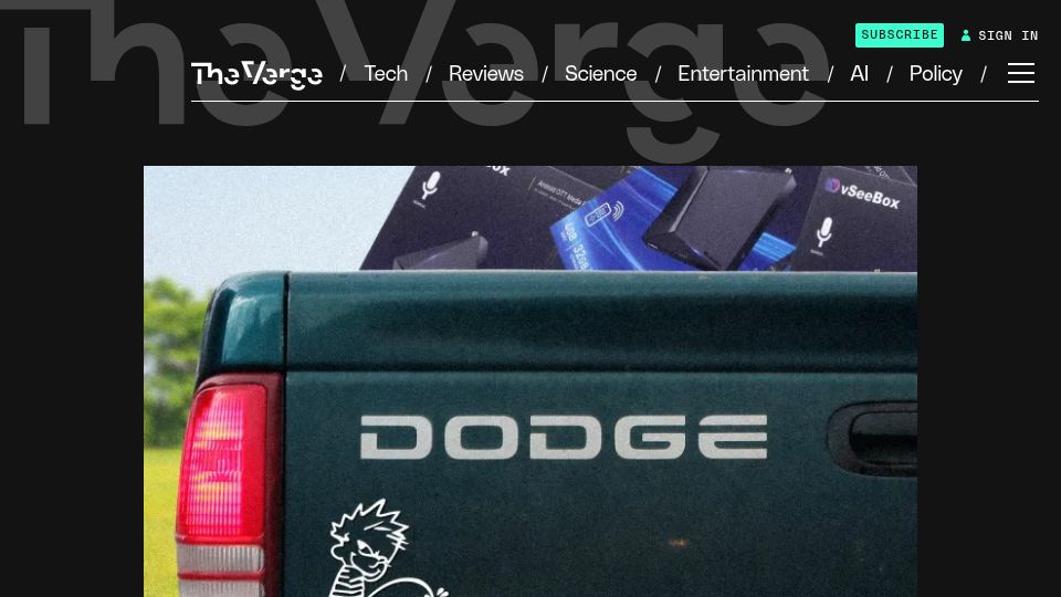 Screenshot of theverge.com: Everyone Is Stealing TV