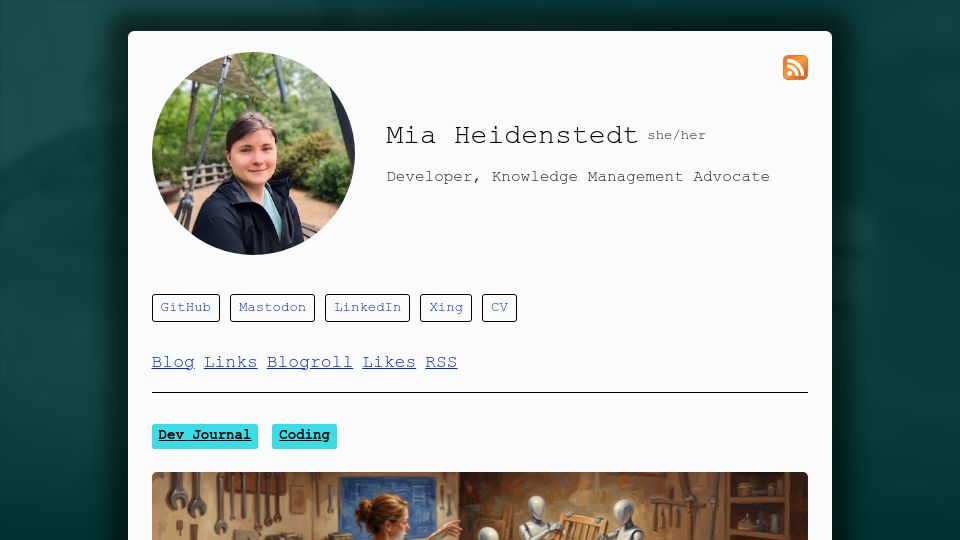 Screenshot of heidenstedt.org: How to effectively write quality code with AI