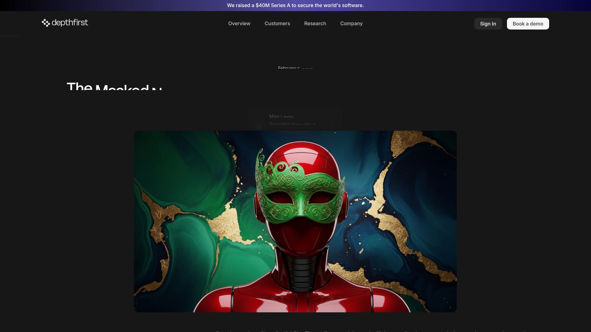 Screenshot of depthfirst.com: Masked namespace vulnerability in Temporal