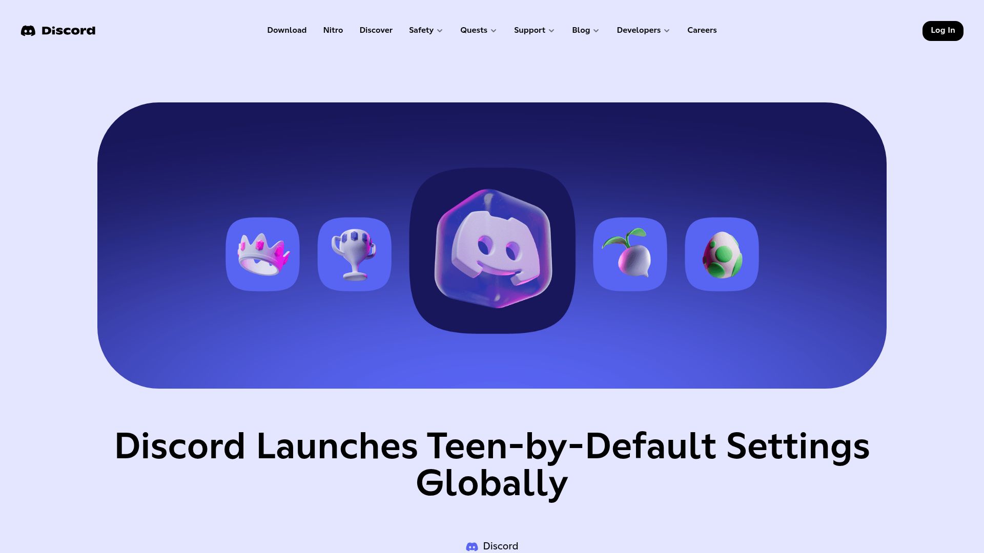Screenshot of discord.com: Discord Launches Teen-by-Default Settings Globally