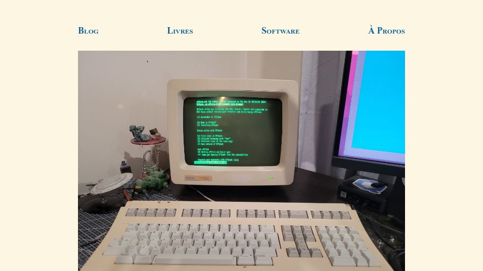 Screenshot of ploum.net: Offpunk 3.0