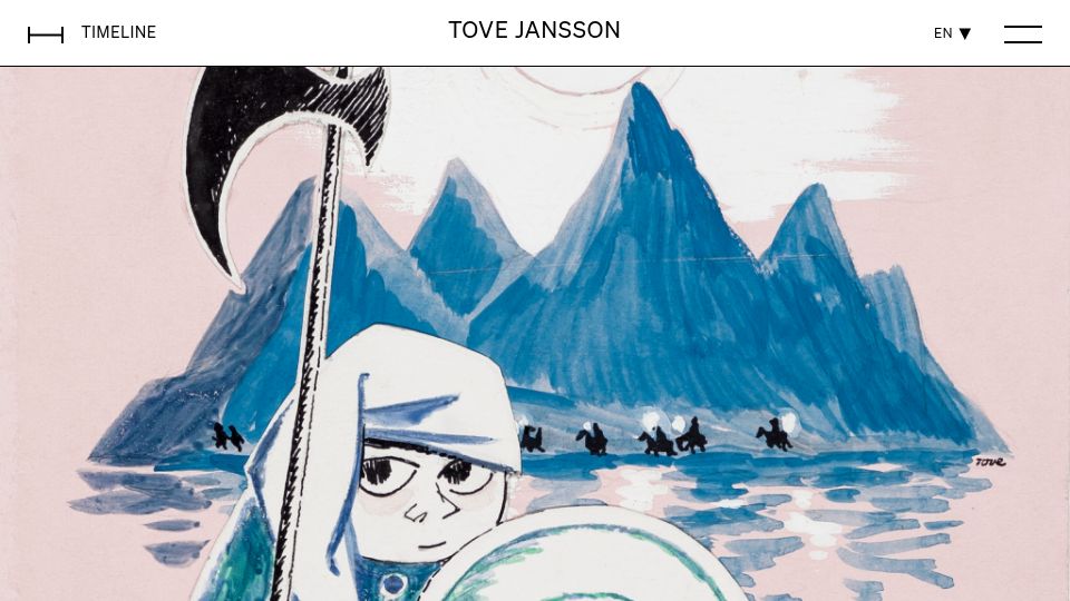 Screenshot of tovejansson.com: Tove Jansson's criticized illustrations of The Hobbit (2023)
