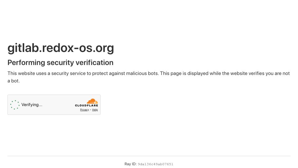 Screenshot of gitlab.redox-os.org: Redox OS has adopted a Certificate of Origin policy and a strict no-LLM policy