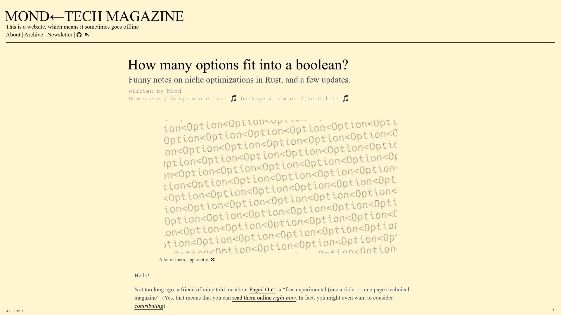Screenshot of herecomesthemoon.net: How many options fit into a boolean?