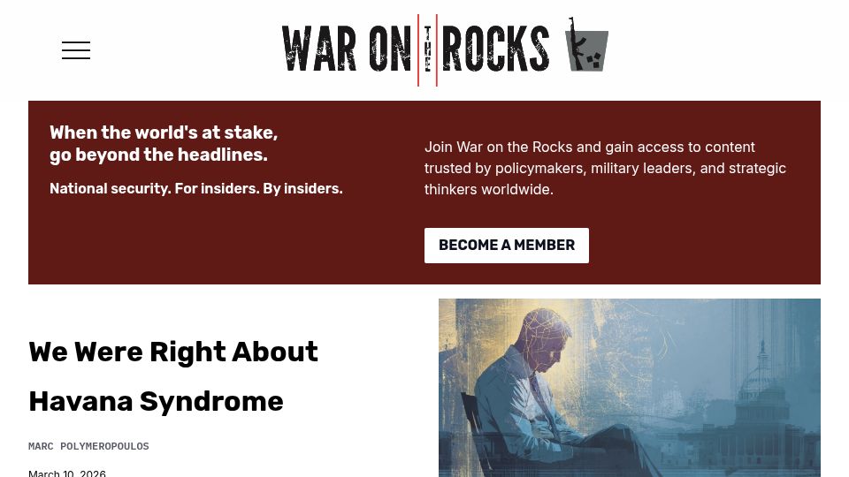 Screenshot of warontherocks.com: We were right about Havana syndrome