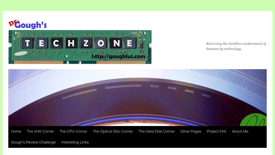 Screenshot of goughlui.com: Tested: How Many Times Can a DVD±RW Be Rewritten? Methodology and Results