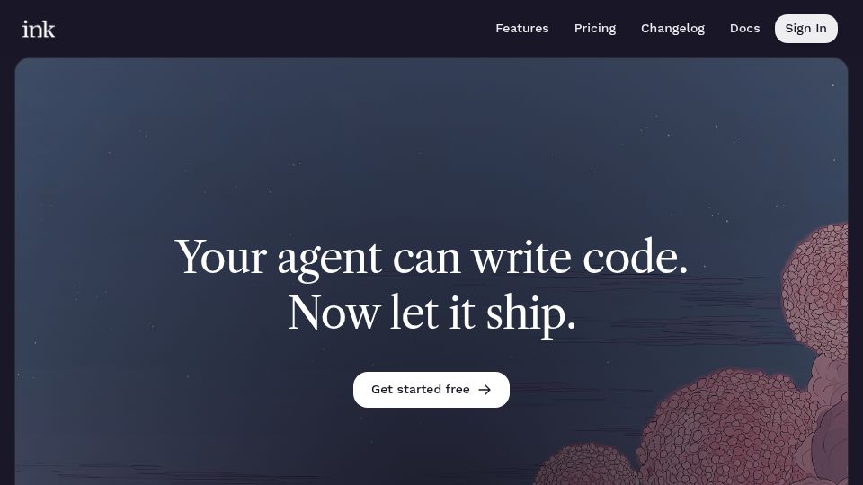 Screenshot of ml.ink: Show HN: Ink – Deploy full-stack apps from AI agents via MCP or Skills