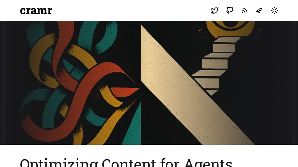 Screenshot of cra.mr: Optimizing Content for Agents