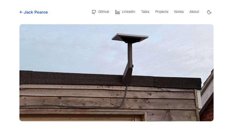 Screenshot of jackpearce.co.uk: Starlink Mini as a failover