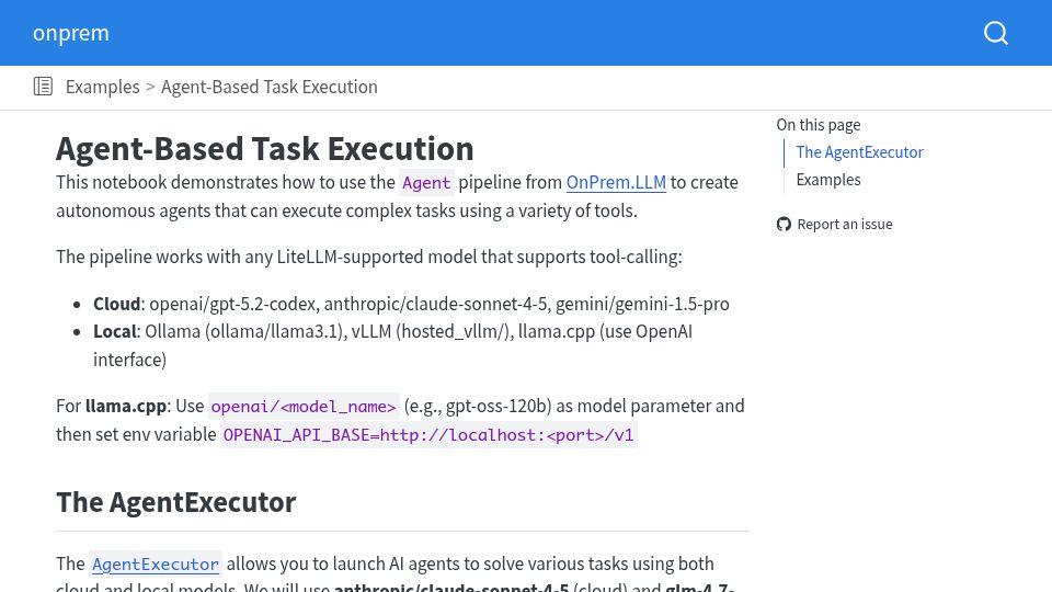 Screenshot of amaiya.github.io: Launch an autonomous AI agent with sandboxed execution in 2 lines of code