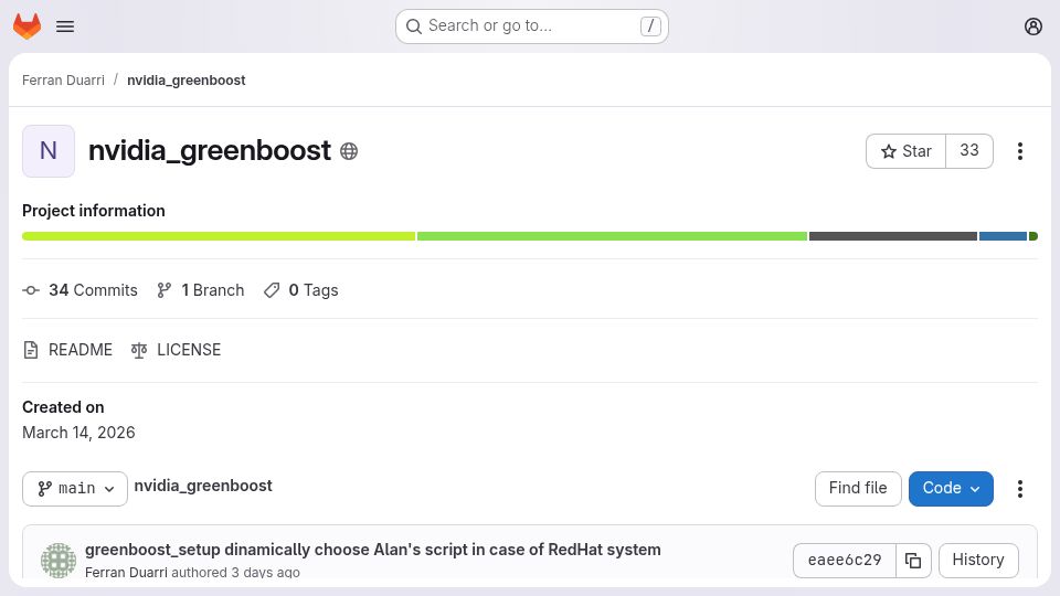 Screenshot of gitlab.com: Nvidia greenboost: transparently extend GPU VRAM using system RAM/NVMe