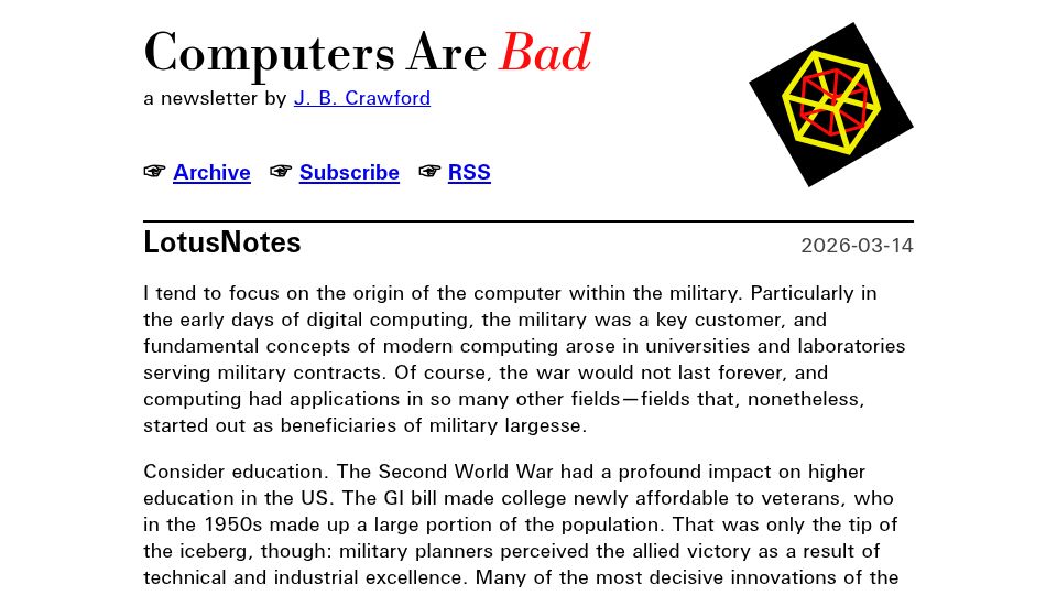 Screenshot of computer.rip: LotusNotes