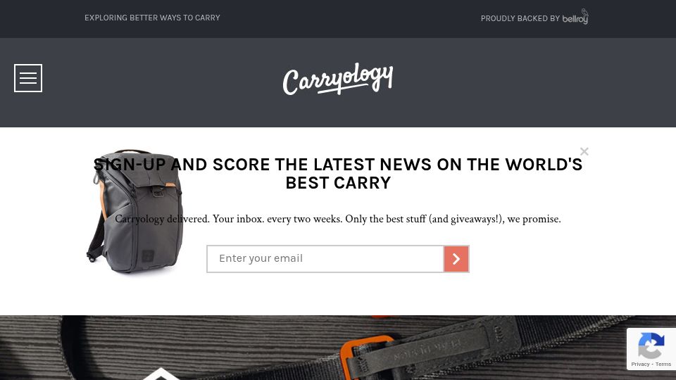 Screenshot of carryology.com: How the Turner twins are mythbusting modern technical apparel