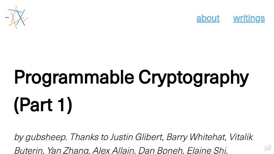 Screenshot of 0xparc.org: Programmable Cryptography (2024)