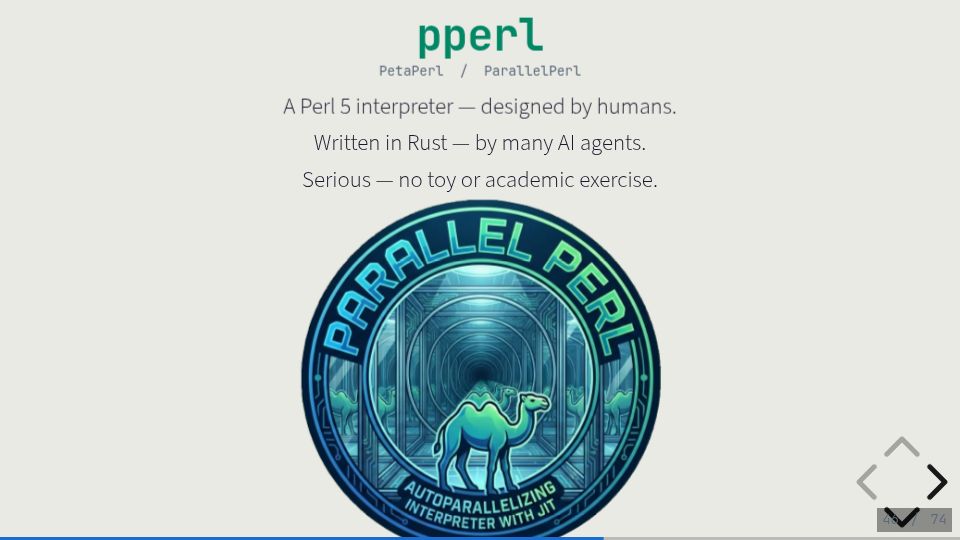 Screenshot of perl.petamem.com: Parallel Perl – Autoparallelizing interpreter with JIT