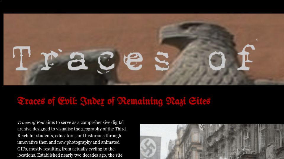 Screenshot of tracesofevil.com: Traces of Evil