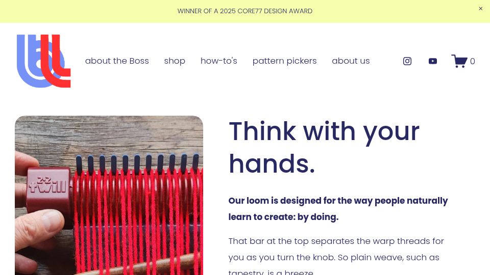 Screenshot of theboomloom.com: Boomloom: Think with your hands
