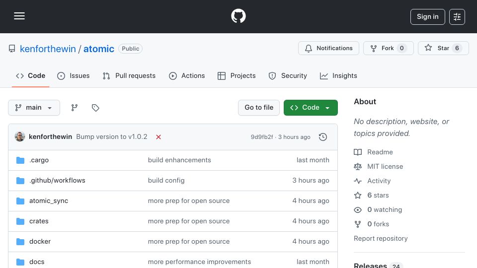 Screenshot of github.com: Show HN: Atomic – Self-hosted, semantically-connected personal knowledge base