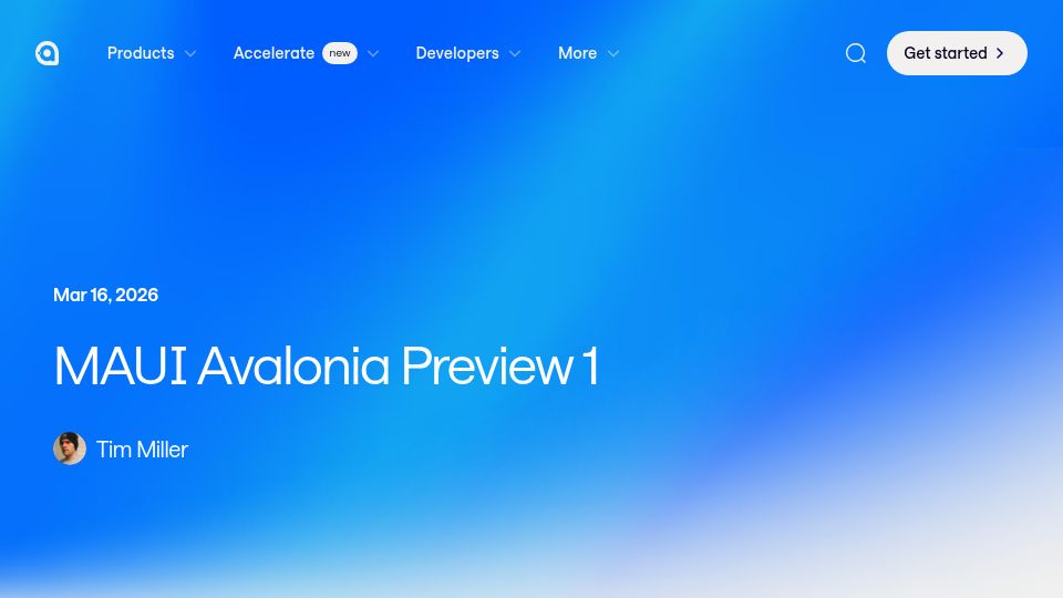 Screenshot of avaloniaui.net: MAUI Is Coming to Linux