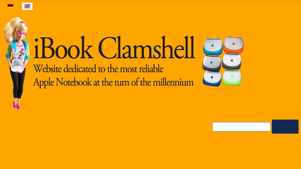 Screenshot of ibook-clamshell.com: iBook Clamshell