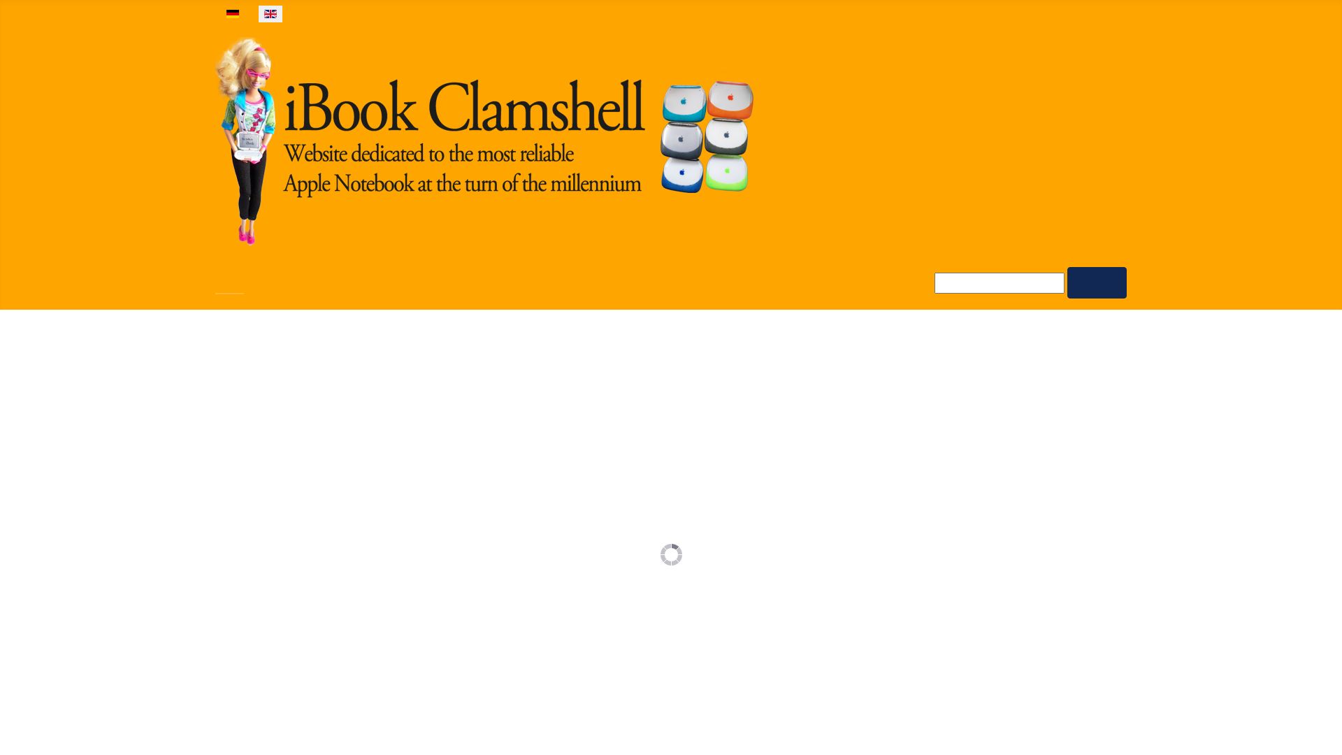 Screenshot of ibook-clamshell.com: iBook Clamshell