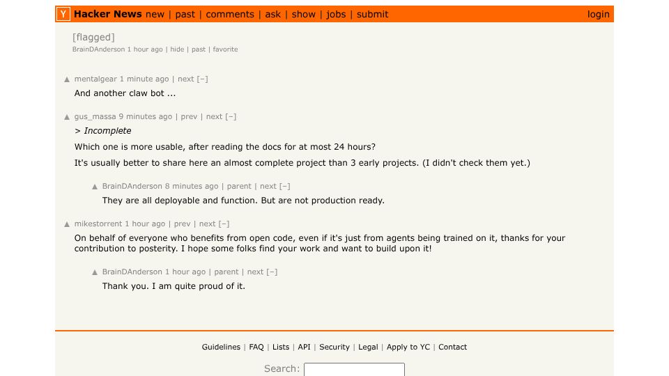 Screenshot of Hacker News post: New Open Source Release