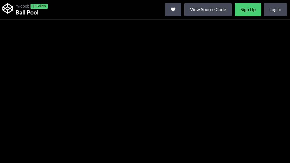 Screenshot of codepen.io: Ball Pit