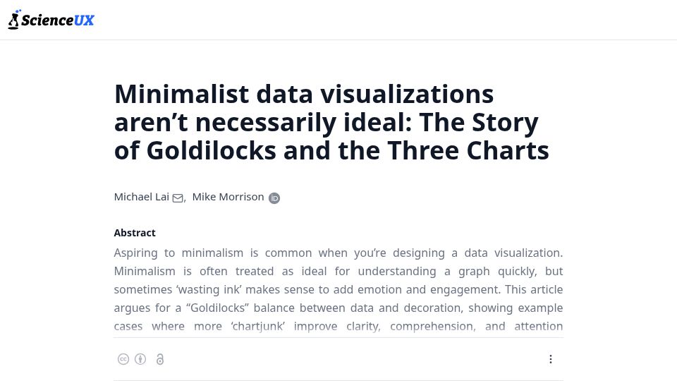 Screenshot of scienceux.org: When it comes to data-ink ratio, optimize rather than maximize