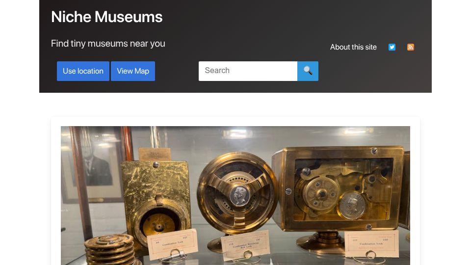 Screenshot of niche-museums.com: Niche Museums