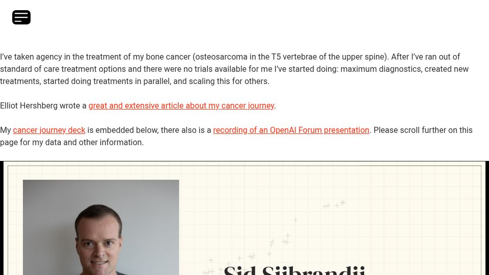 Screenshot of sytse.com: Founder of GitLab battles cancer by founding companies