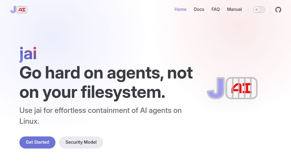Screenshot of jai.scs.stanford.edu: Go hard on agents, not on your filesystem
