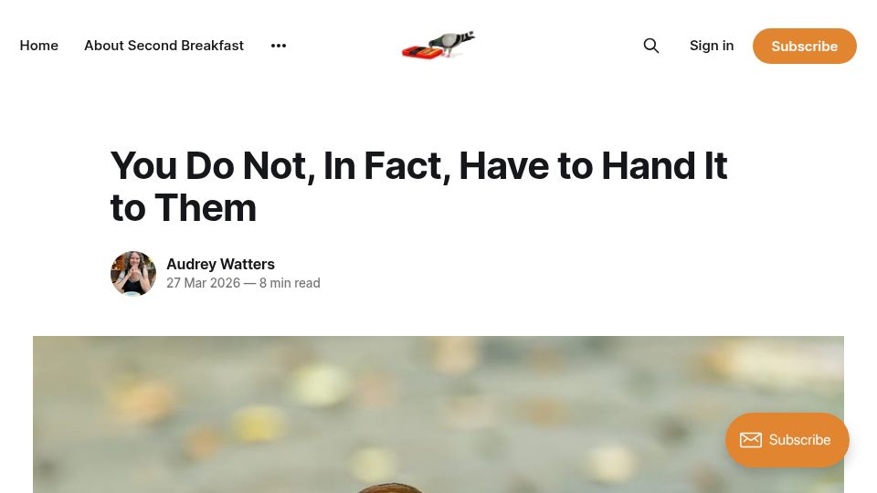 Screenshot of 2ndbreakfast.audreywatters.com: You Do Not, in Fact, Have to Hand It to Them