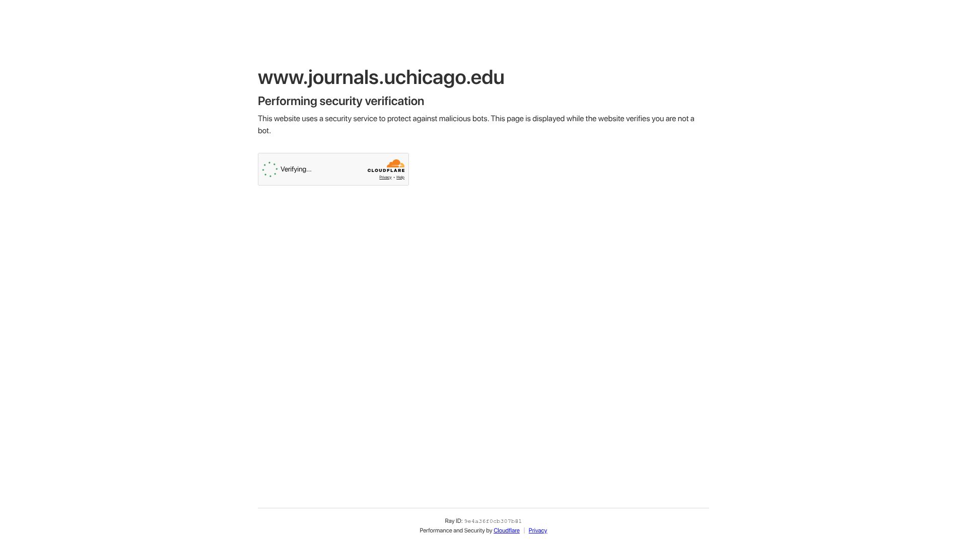 Screenshot of journals.uchicago.edu: Car Seats as Contraception