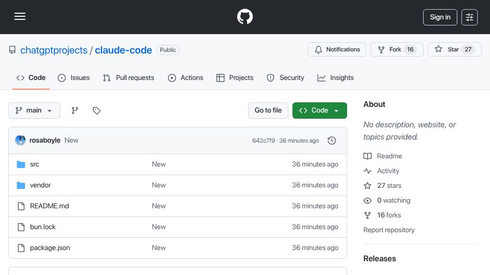 Screenshot of github.com: Claude Code full source code leaked on NPM