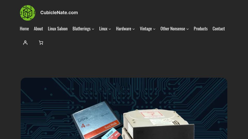 Screenshot of cubiclenate.com: Data Has Weight but Only on SSDs