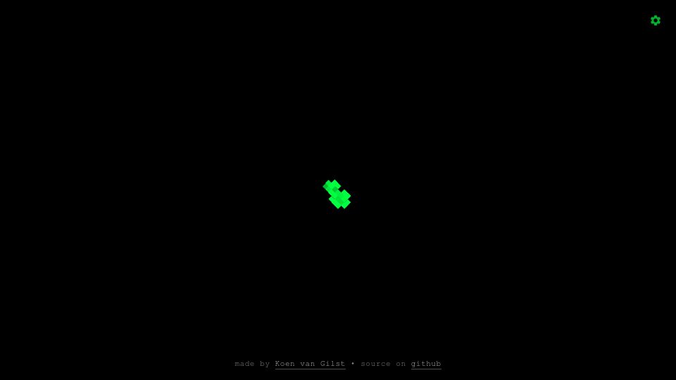 Screenshot of stacked-game-of-life.koenvangilst.nl: Show HN: Stacked Game of Life