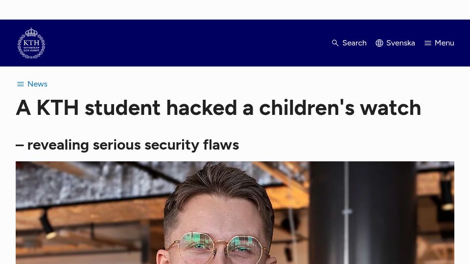 Screenshot of kth.se: MyFirst Kids Watch Hacked. Access to Camera and Microphone