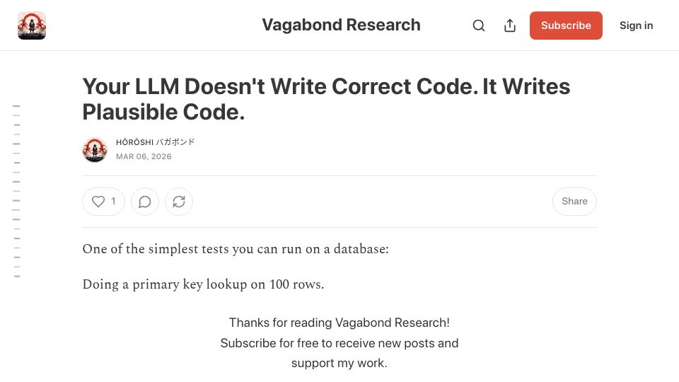 Screenshot of blog.katanaquant.com: LLMs work best when the user defines their acceptance criteria first