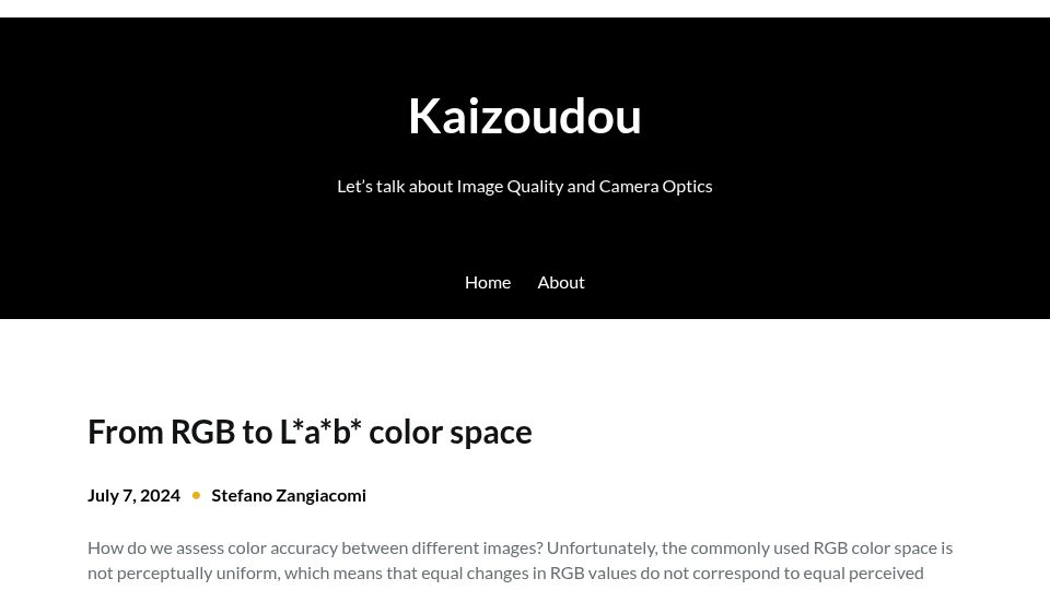Screenshot of kaizoudou.com: From RGB to L*a*b* color space (2024)