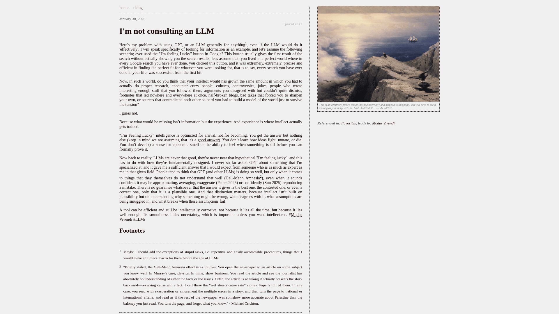 Screenshot of lr0.org: I'm Not Consulting an LLM