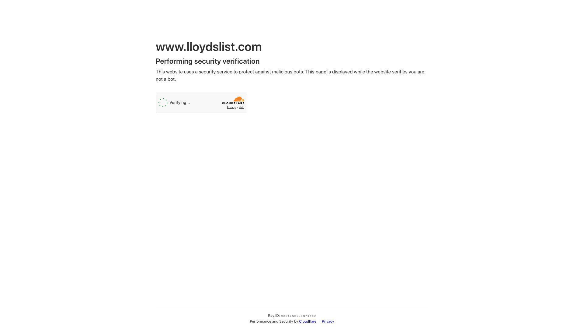 Screenshot of lloydslist.com: They all said Hormuz closure would be brief. What if they were wrong?