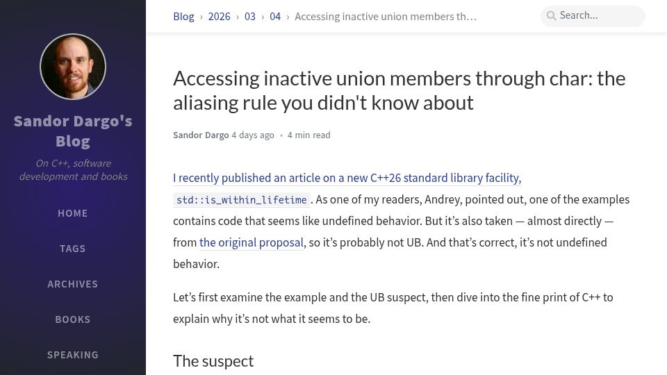 Screenshot of sandordargo.com: Accessing inactive union members through char