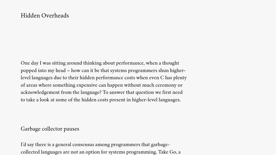 Screenshot of blog.xoria.org: Hidden Overheads (2023)