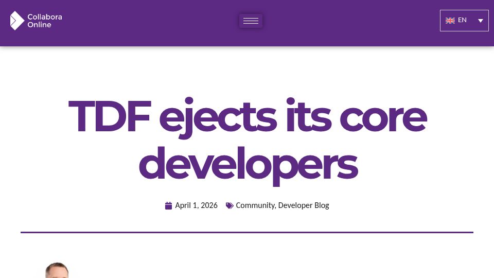 Screenshot of collaboraonline.com: The Document Foundation ejects its core developers