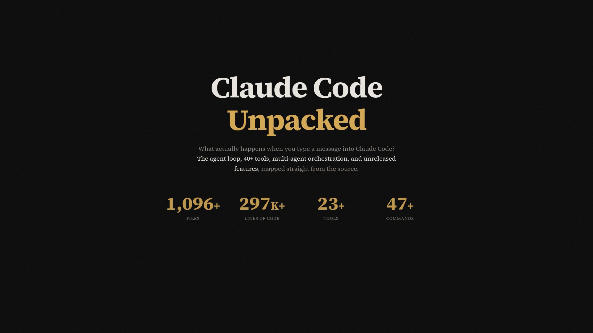 Screenshot of ccunpacked.dev: Claude Code Unpacked : A visual guide