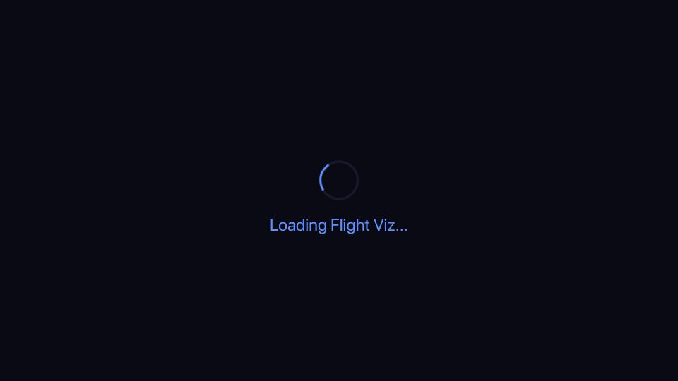 Screenshot of flight-viz.com: Show HN: Flight-Viz – 10K flights on a 3D globe in 3.5MB of Rust+WASM