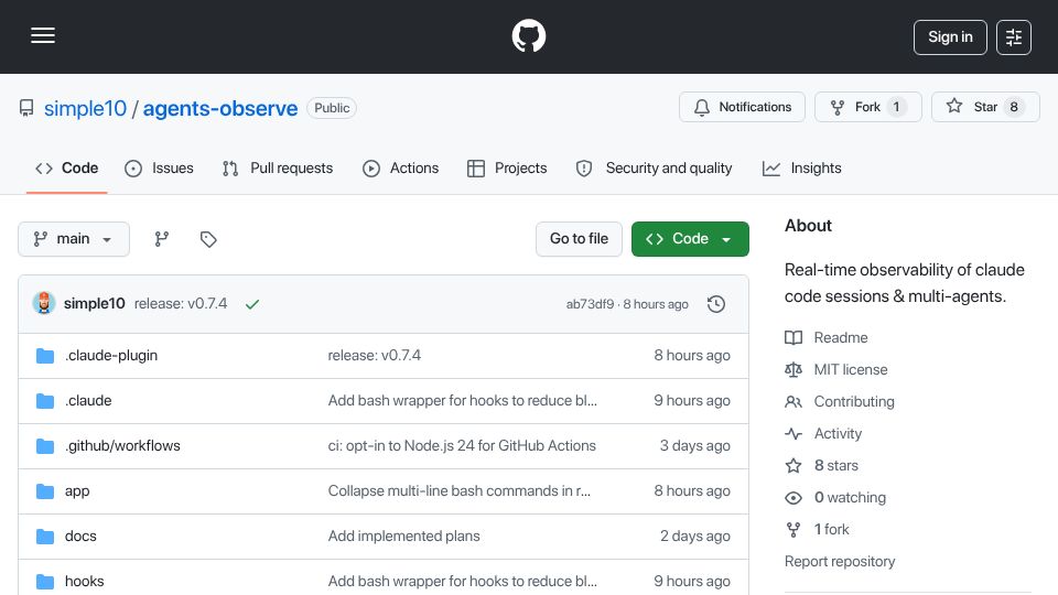 Screenshot of github.com: Show HN: Real-time dashboard for Claude Code agent teams